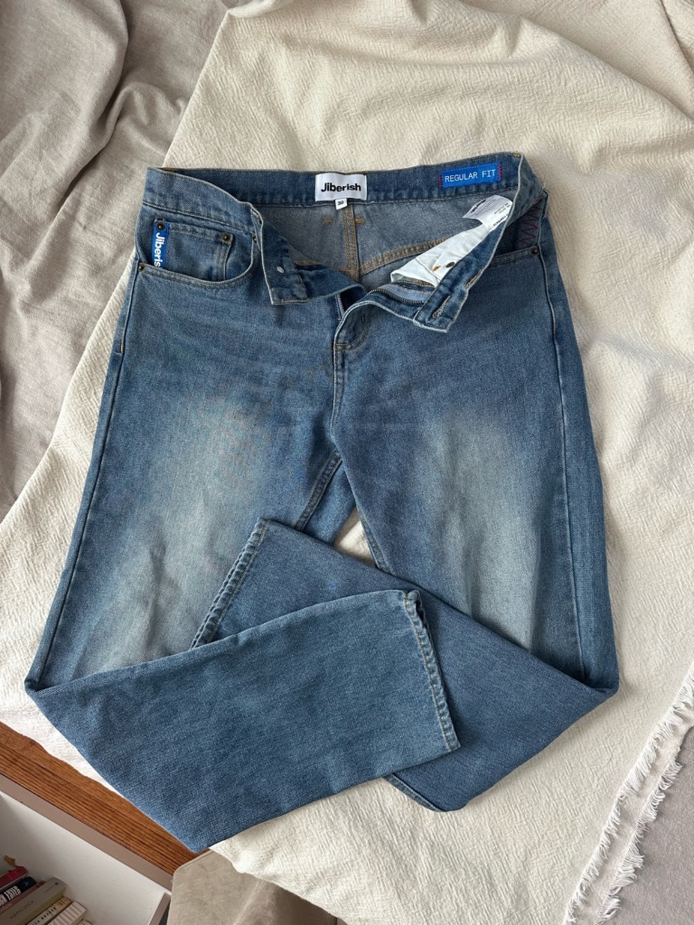 Jiberish Regular Fit Denim – Washed Indigo | Size 30